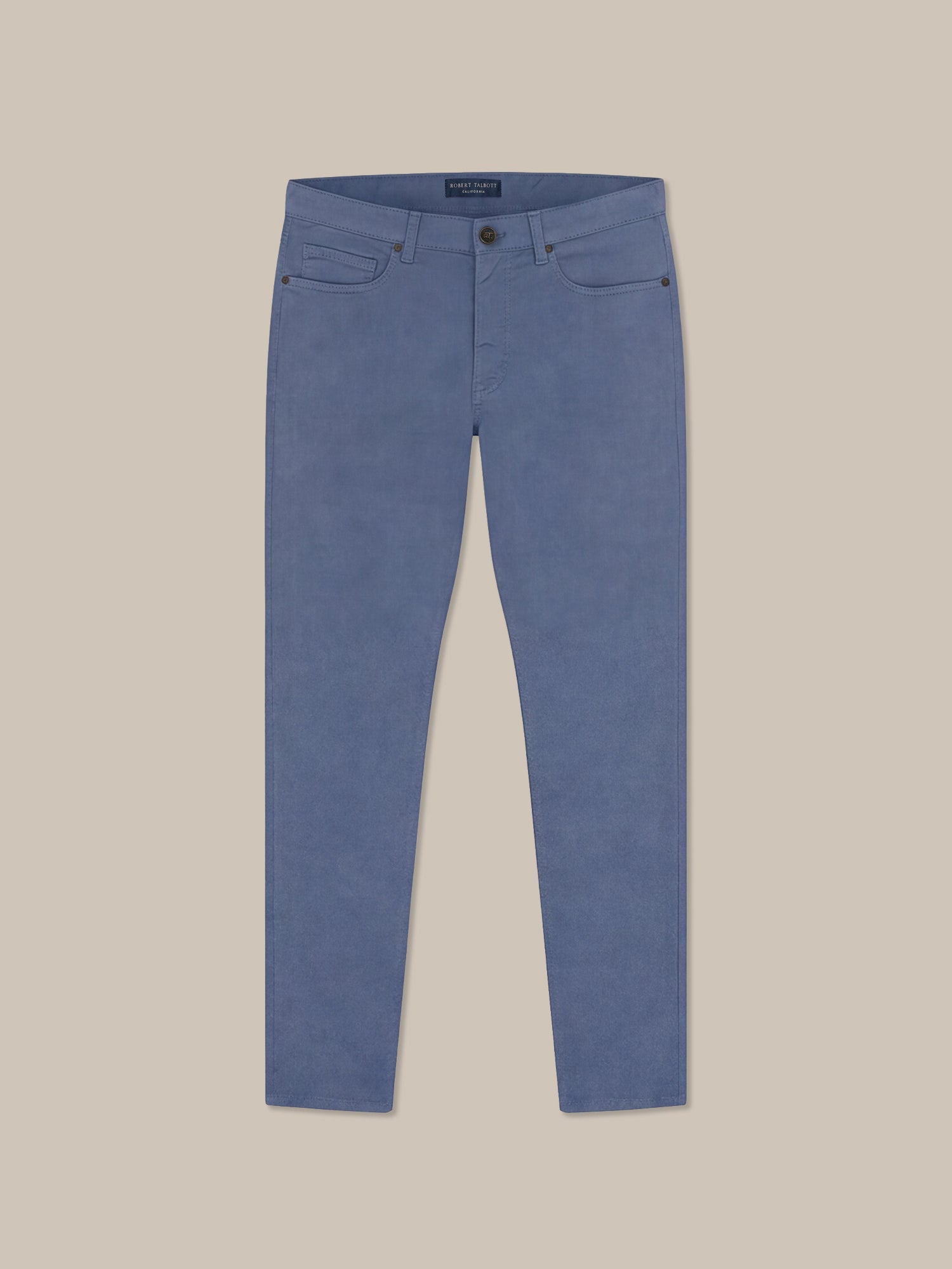 Robert Talbott Fernando pantaloni blu 32X32 lino stretch