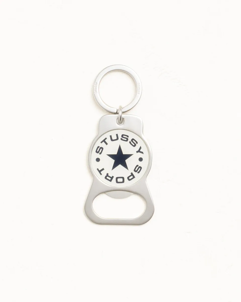 Stussy Accessories Portachiavi Apribottiglia portachiavi silver metallo
