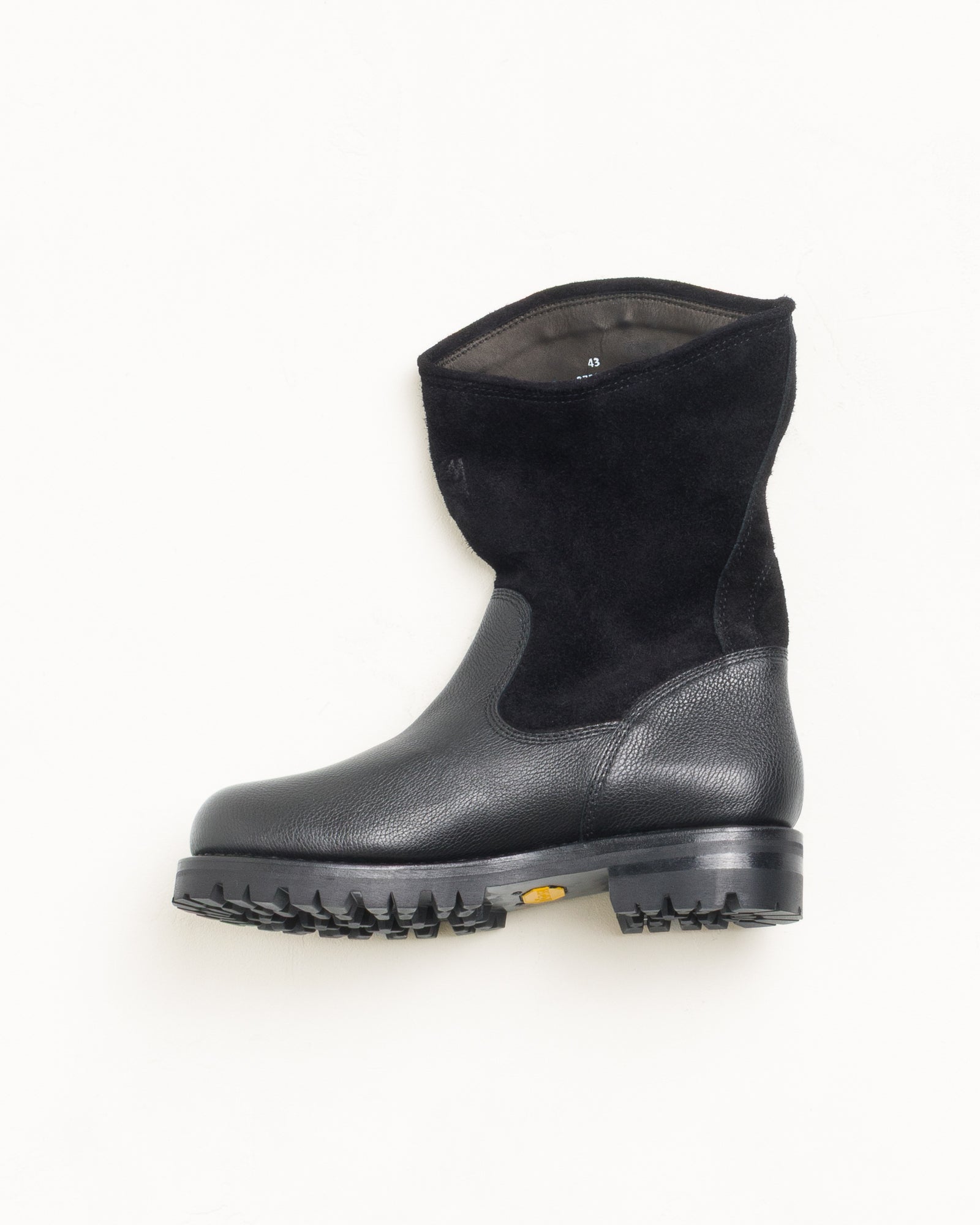 Stussy Our Legacy Work Boot stivali Black pelle Vibram