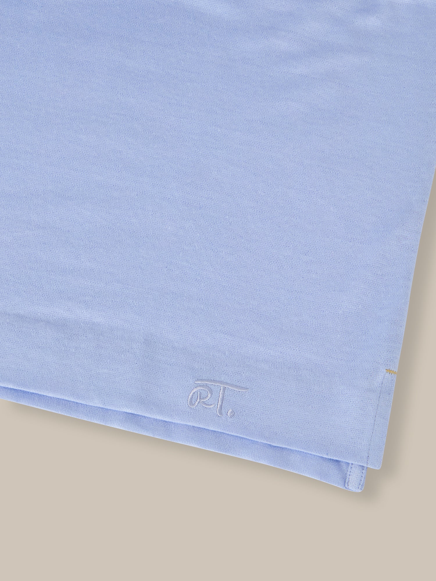 Robert Talbott Taylor Polo Lino Azzurro 100% Lino