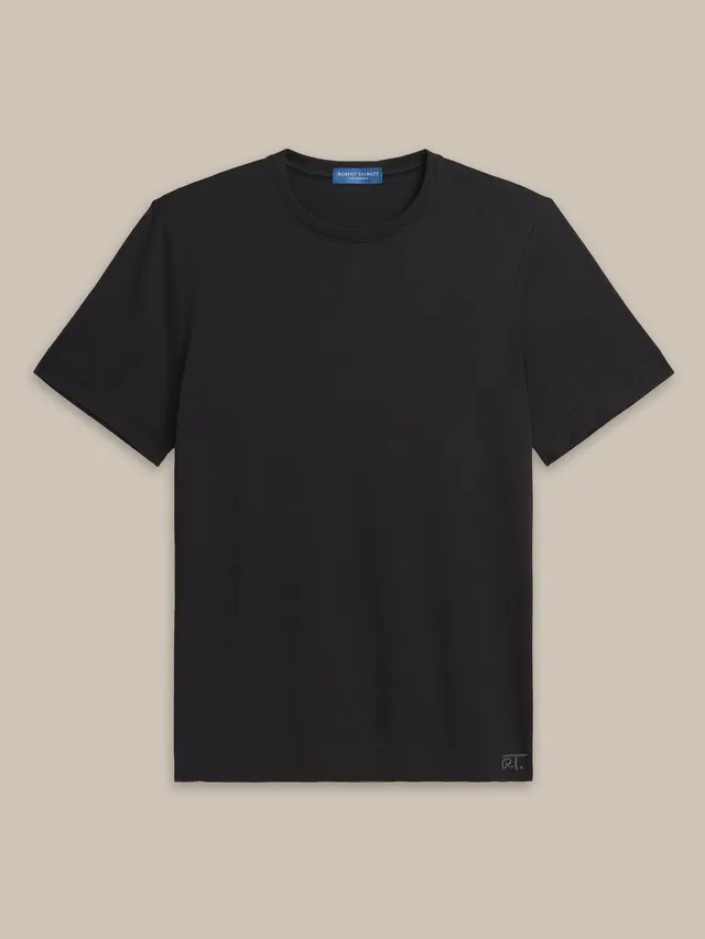 Robert Talbott Dylan t-shirt cotone pima nera