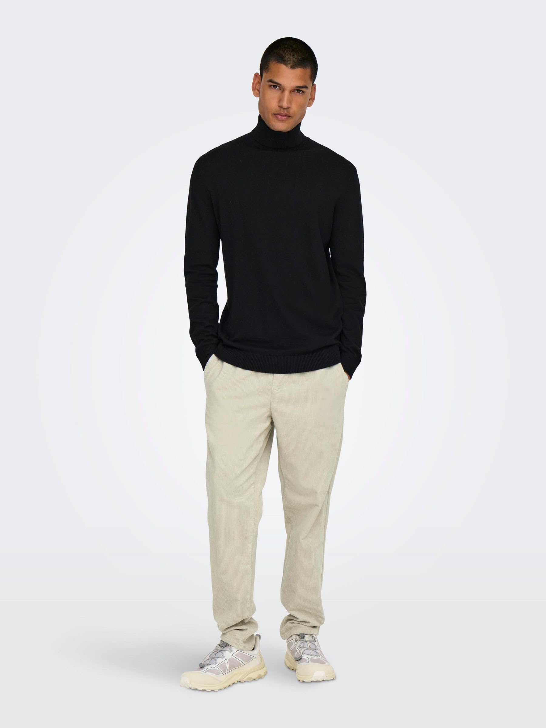 Only & Sons Onslinus Pantaloni Uomo Tapered Fit Nero