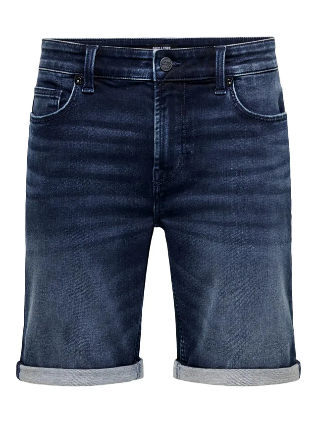 Only & Sons Onsply Shorts jeans uomo blu taglia L