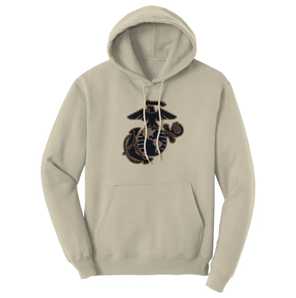 7.62 Design USMC EGA Applique felpa cappuccio sand unisex