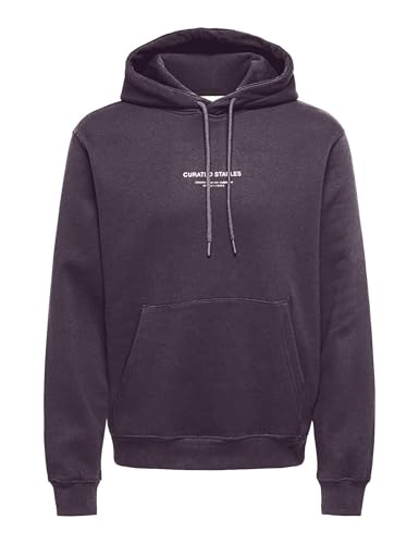 Only & Sons Onscurated Reg Hoodie felpa uomo pacciamatura