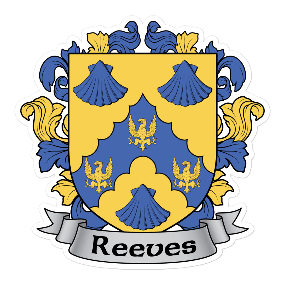 7.62 Design Reeves Irish Family Coat of Arms Adesivo 7,6 cm