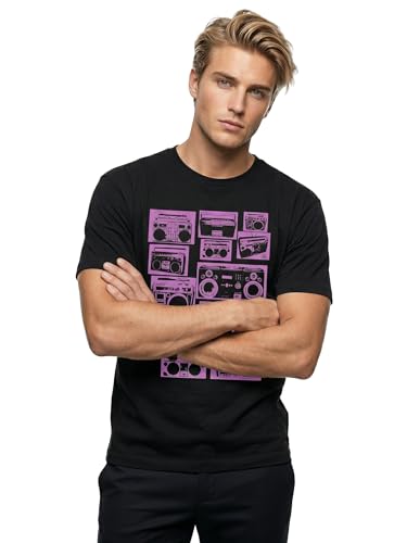 MAKAYA Ghettoblaster T-Shirt Uomo Cotone Taglia M