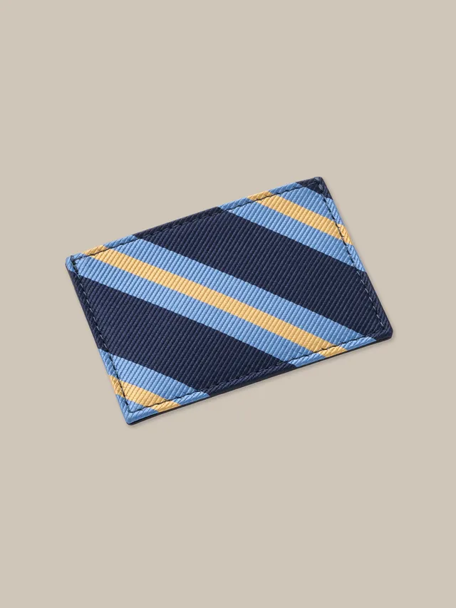 Robert Talbott Bell Signature Porta Carte Seta Blu Navy