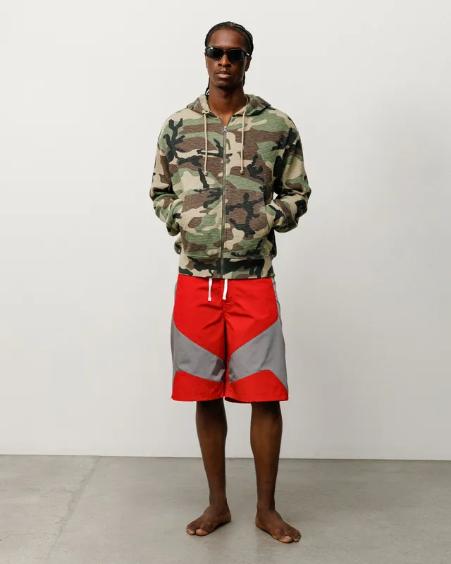 Stussy Sweats Lightweight Thermal Hoodie felpa Camo cotone