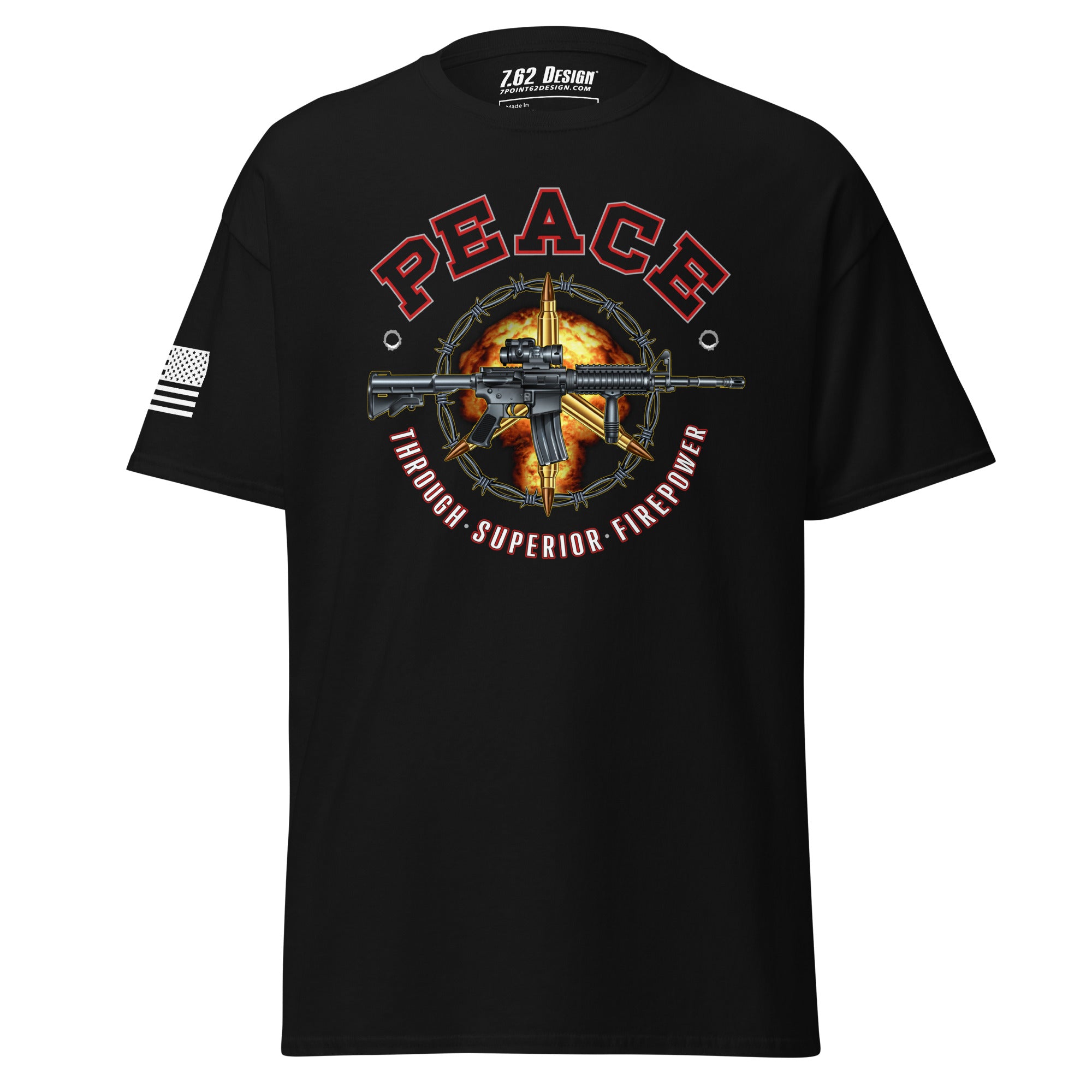 7.62 Design Superior Firepower t-shirt uomo nero cotone