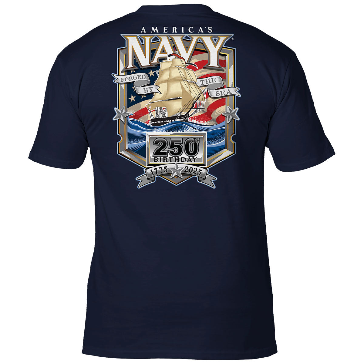 7.62 Design Navy 250th maglietta blu navy compleanno USN