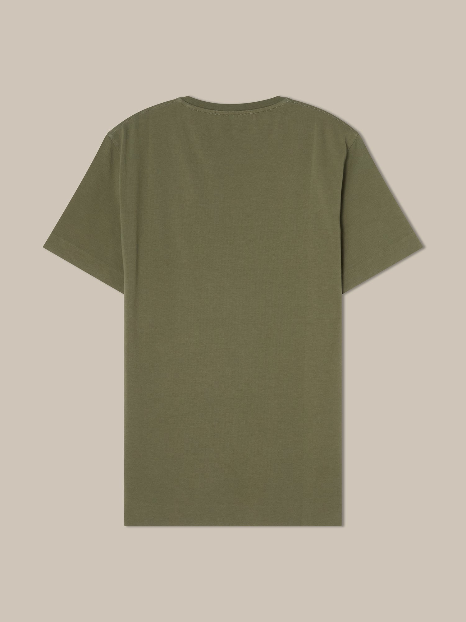 Robert Talbott Dean maglietta cotone verde oliva elasticizzata