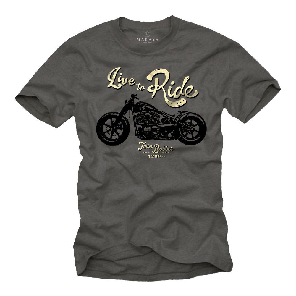 MAKAYA Live TO Ride T-Shirt Uomo Taglia L Cotone