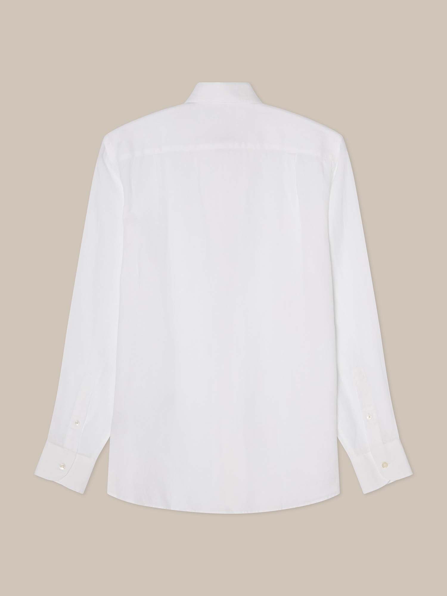 Robert Talbott Morgan Camicia lino White lino francese