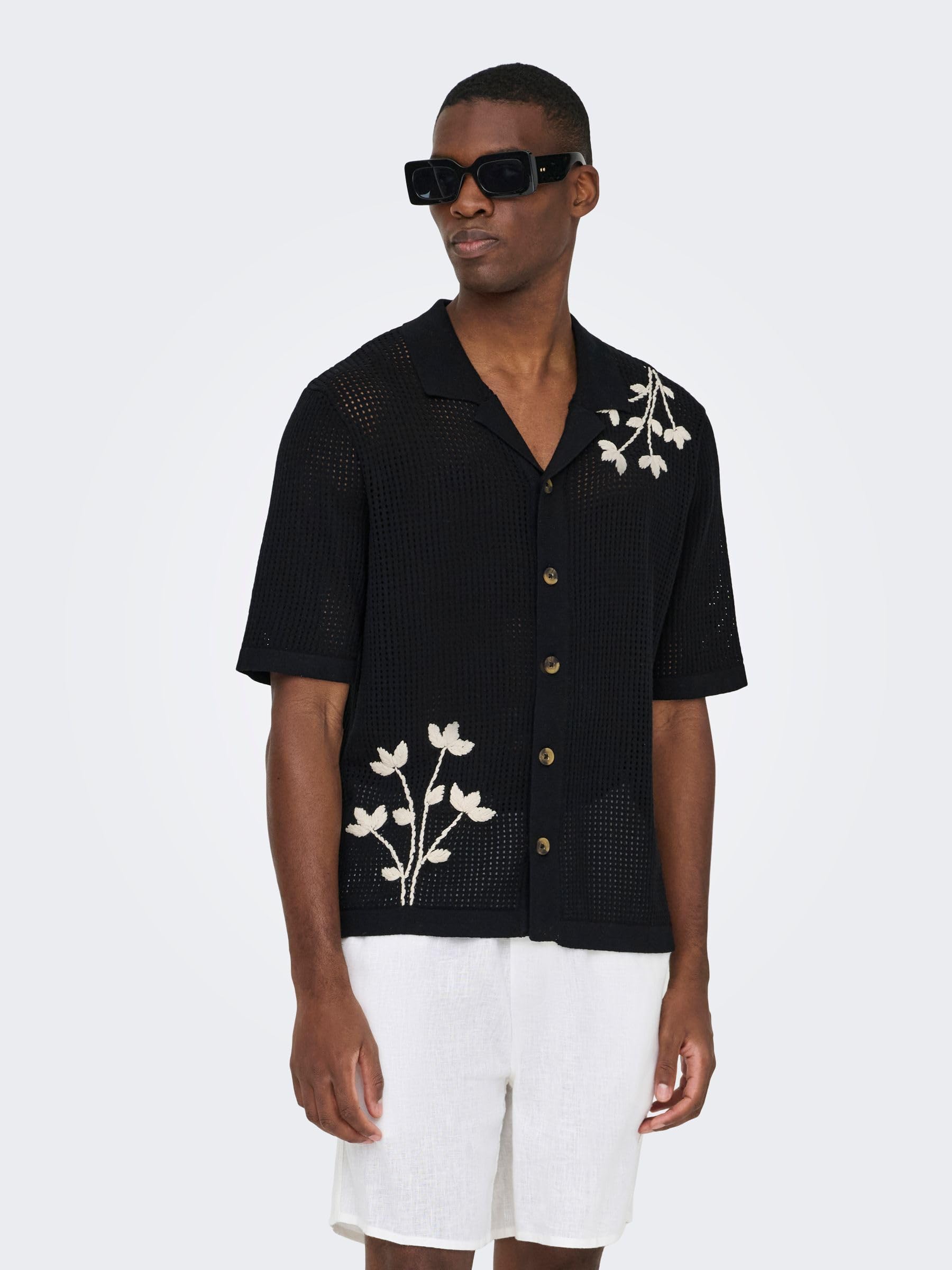 Only & Sons Onstegan Life polo nero L manica corta