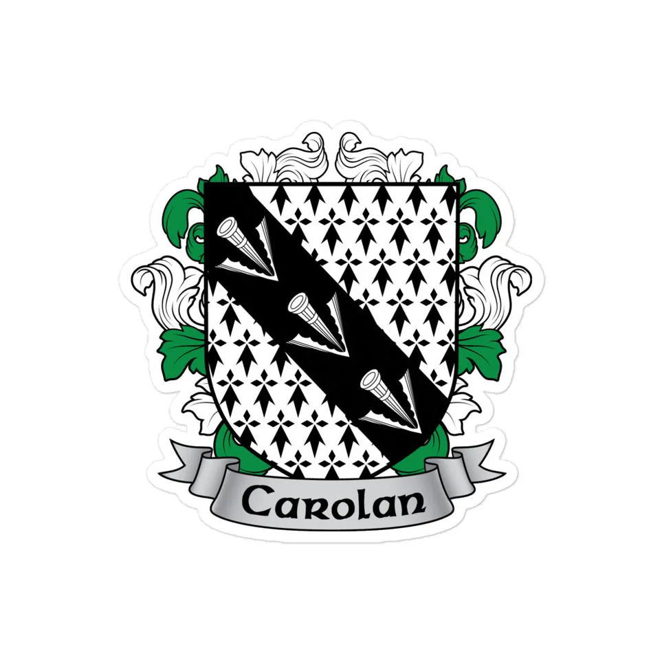 7.62 Design Carolan Coat of Arms Sticker Vinile 3x3 Stemma