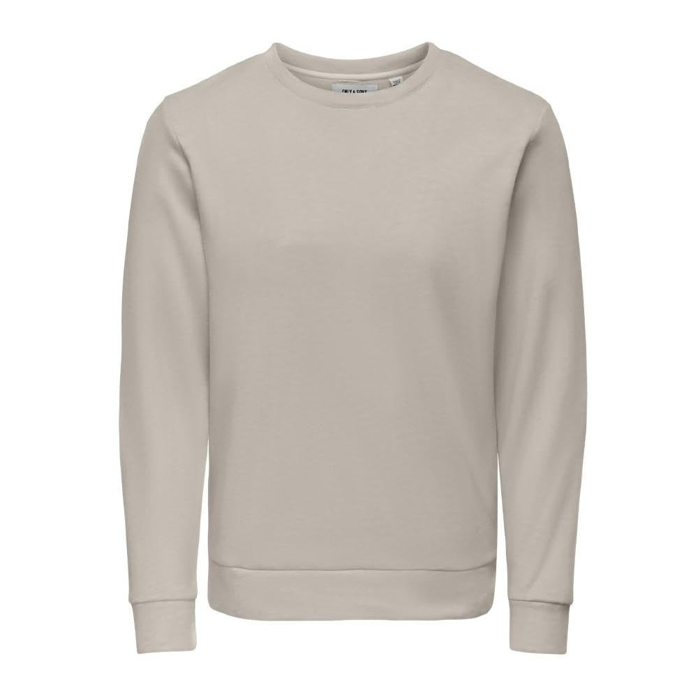 Only & Sons Chase felpa uomo beige cotone