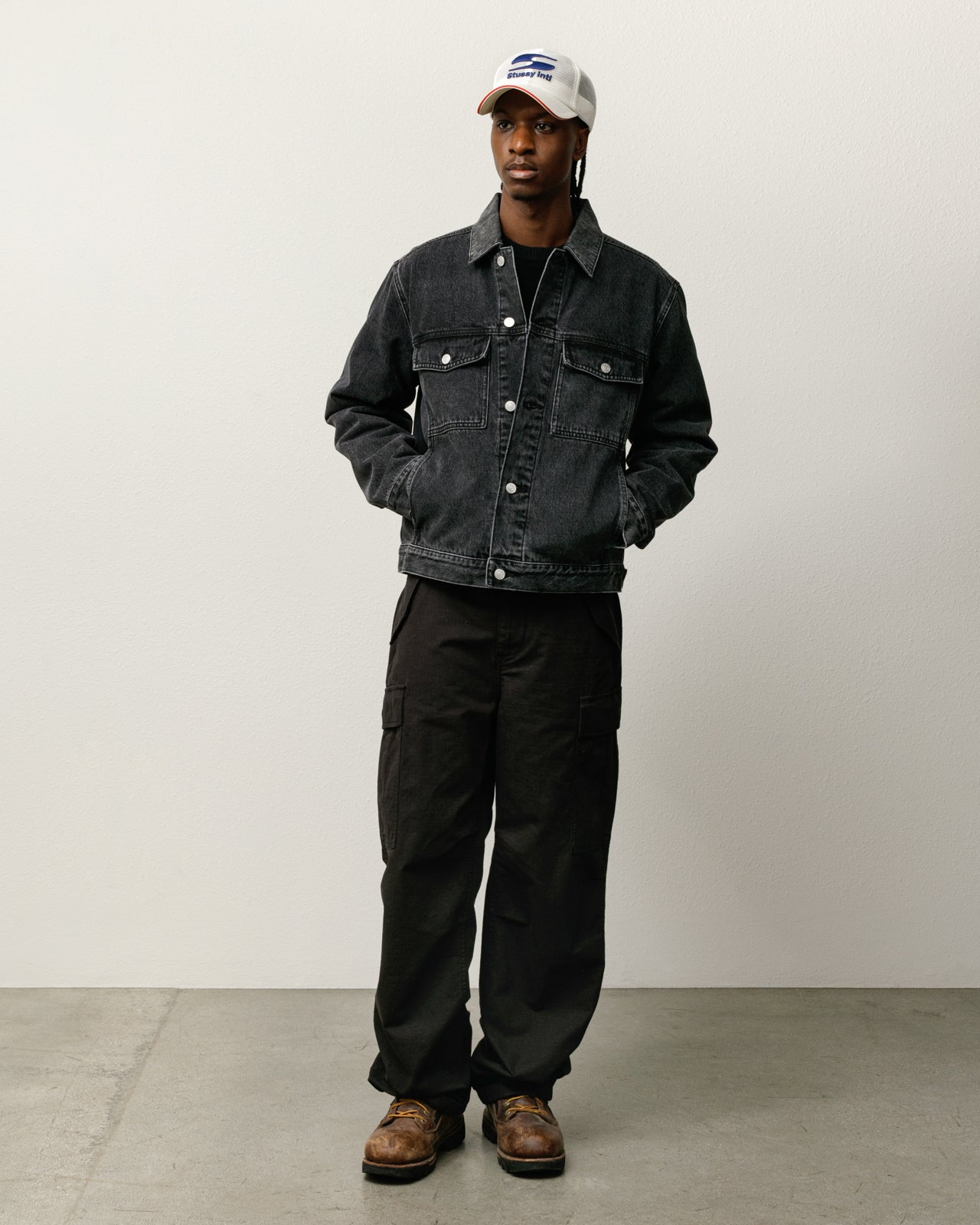 Stussy Cargo Pant Pantaloni Black Cotone Ripstop