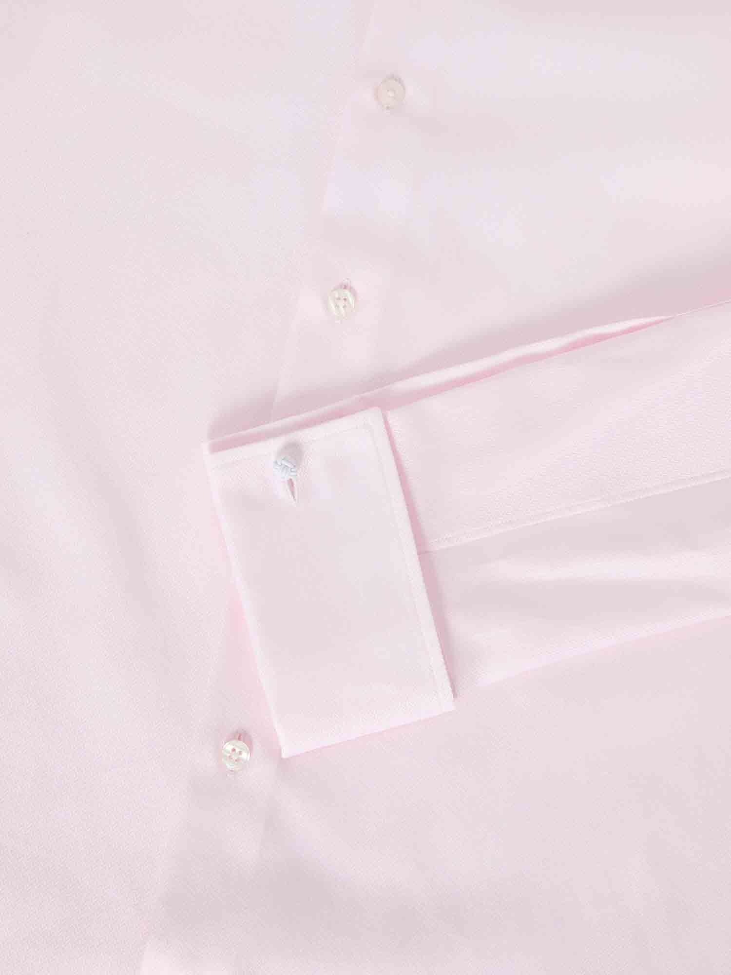 Robert Talbott Reynolds camicia rosa herringbone gemelli