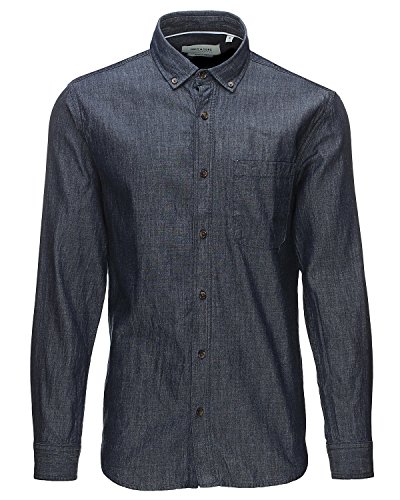 ONLY & SONS Camicia Denim M Blu 100% cotone tasca