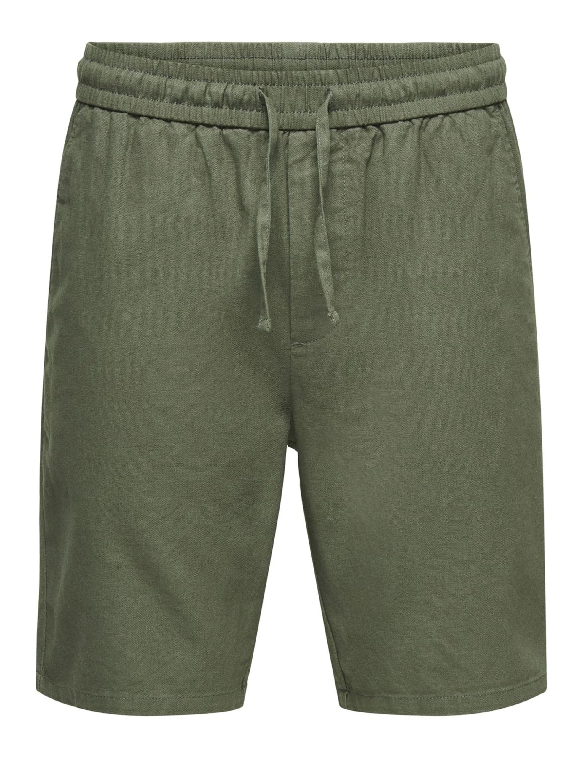 Only & Sons Onslinus 0007 COT Lin Pantaloncini Uomo Beetle S