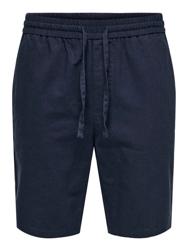 ONLY & SONS Onslinus pantaloncini loose M blu navy cotone