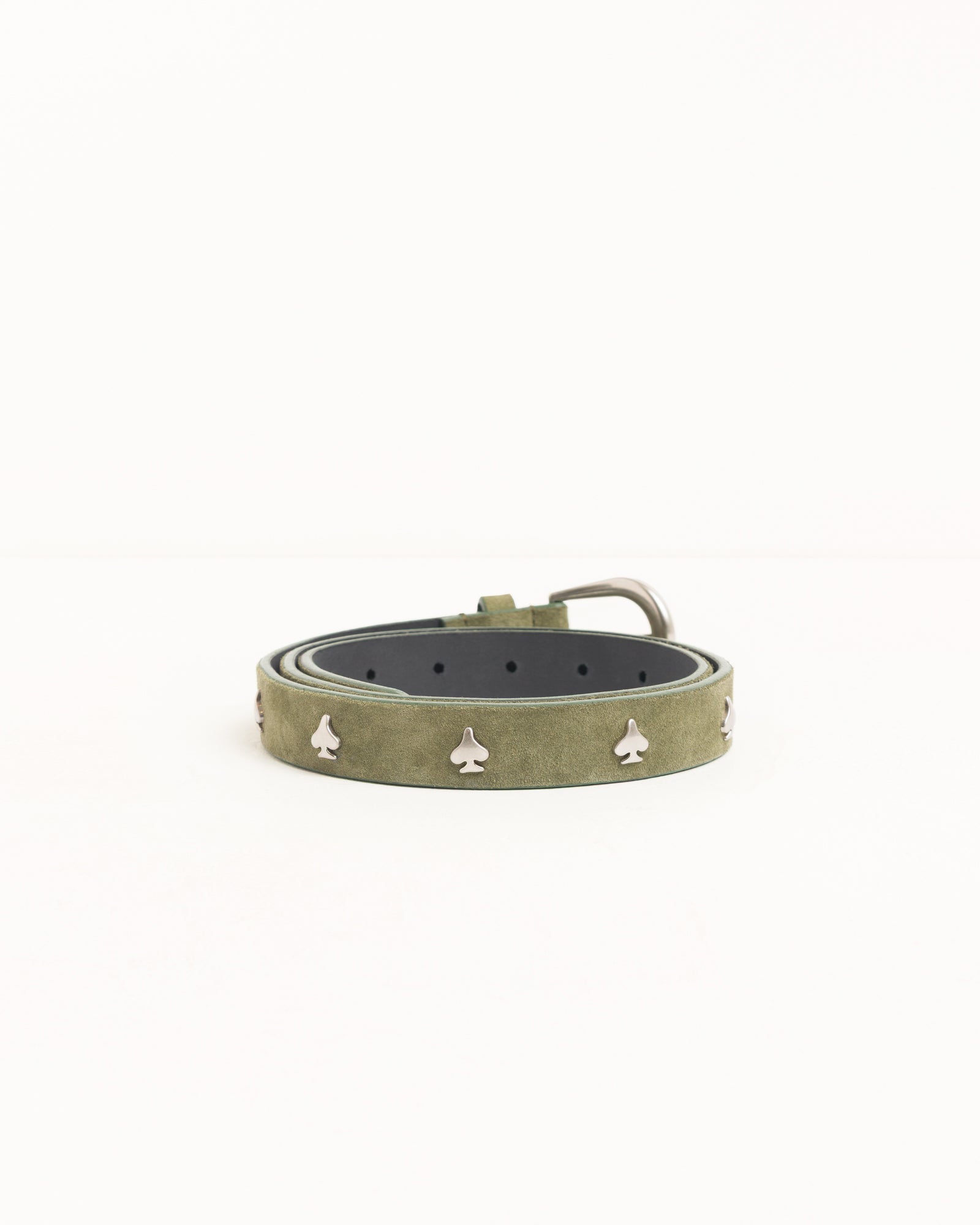Stussy Spade Emblem cintura oliva pelle 102 cm