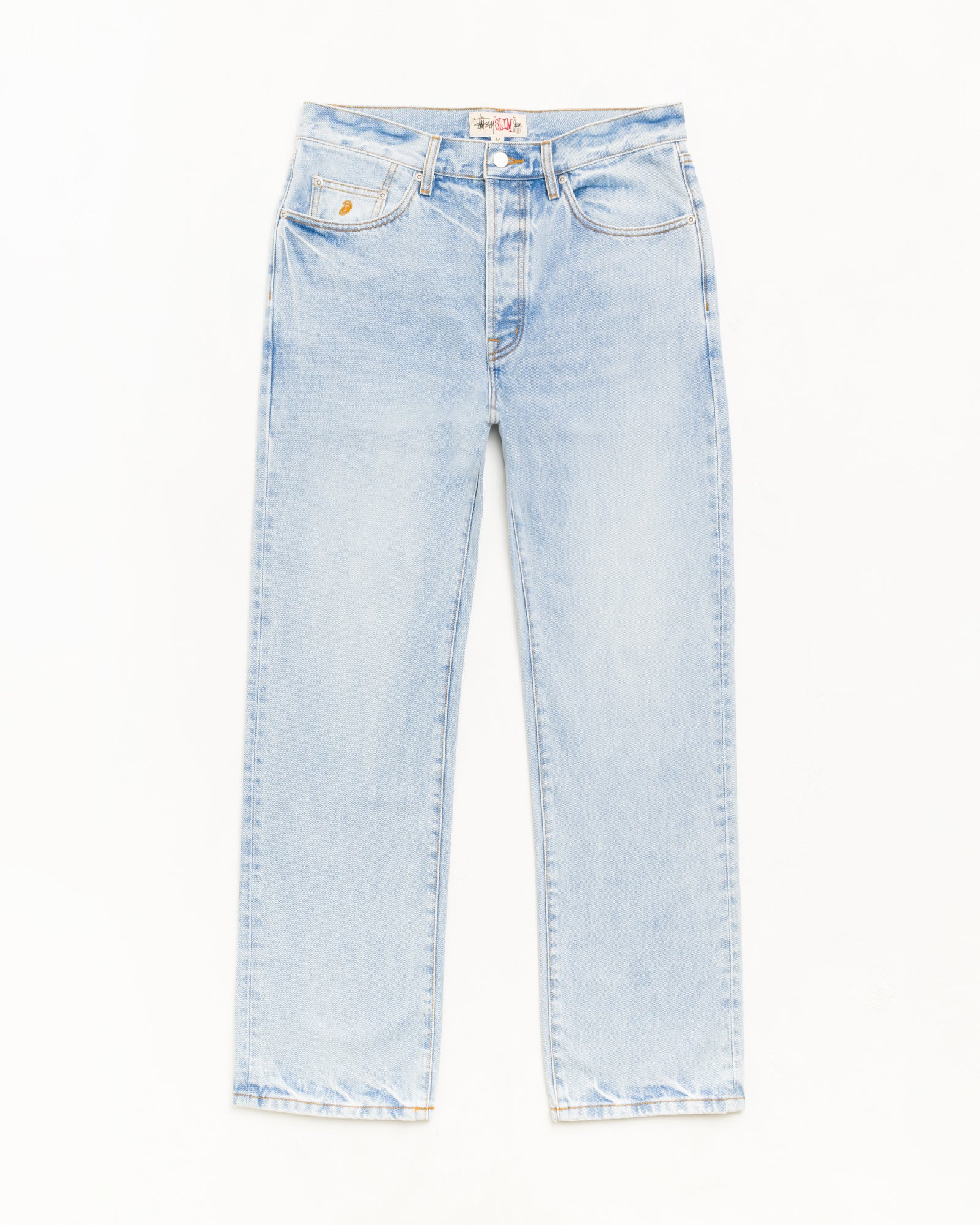 Stussy Slim Jean Denim jeans indigo slim cotone