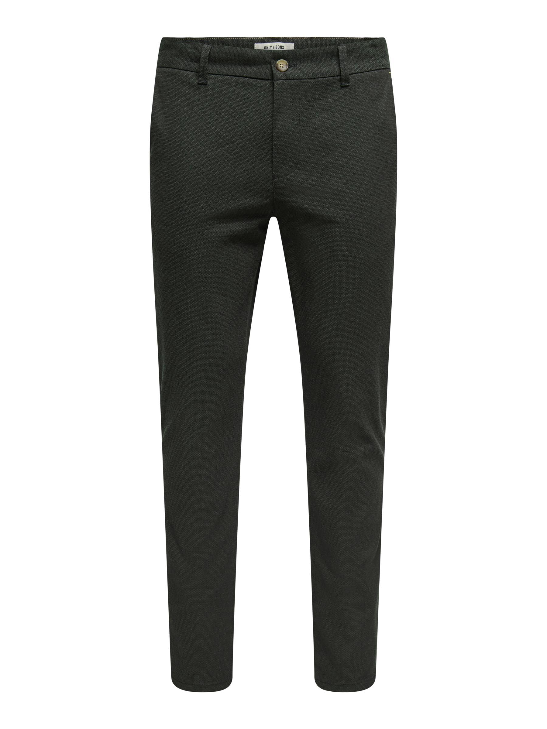 ONLY & SONS Onsmark Pete Pantaloni Uomo Slim Dobby Chino