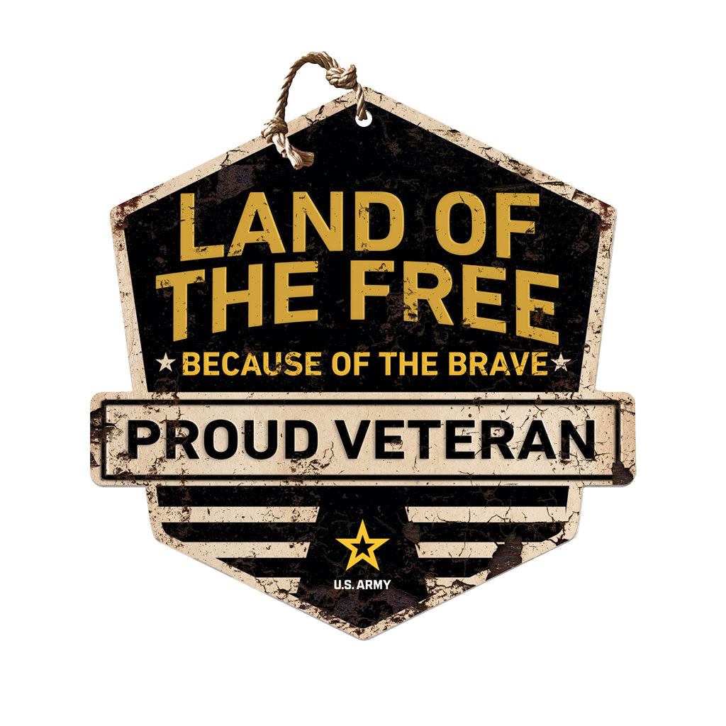 7.62 Design Army Land of the Free Targa legno 50x50