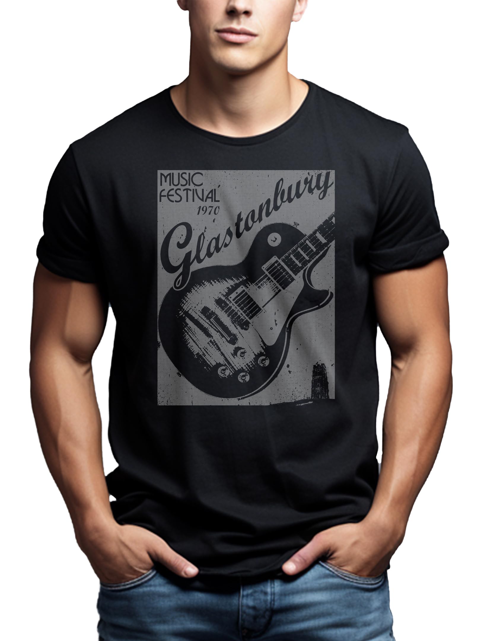 MAKAYA Glastonbury T-Shirt Uomo M 100% Cotone Rock