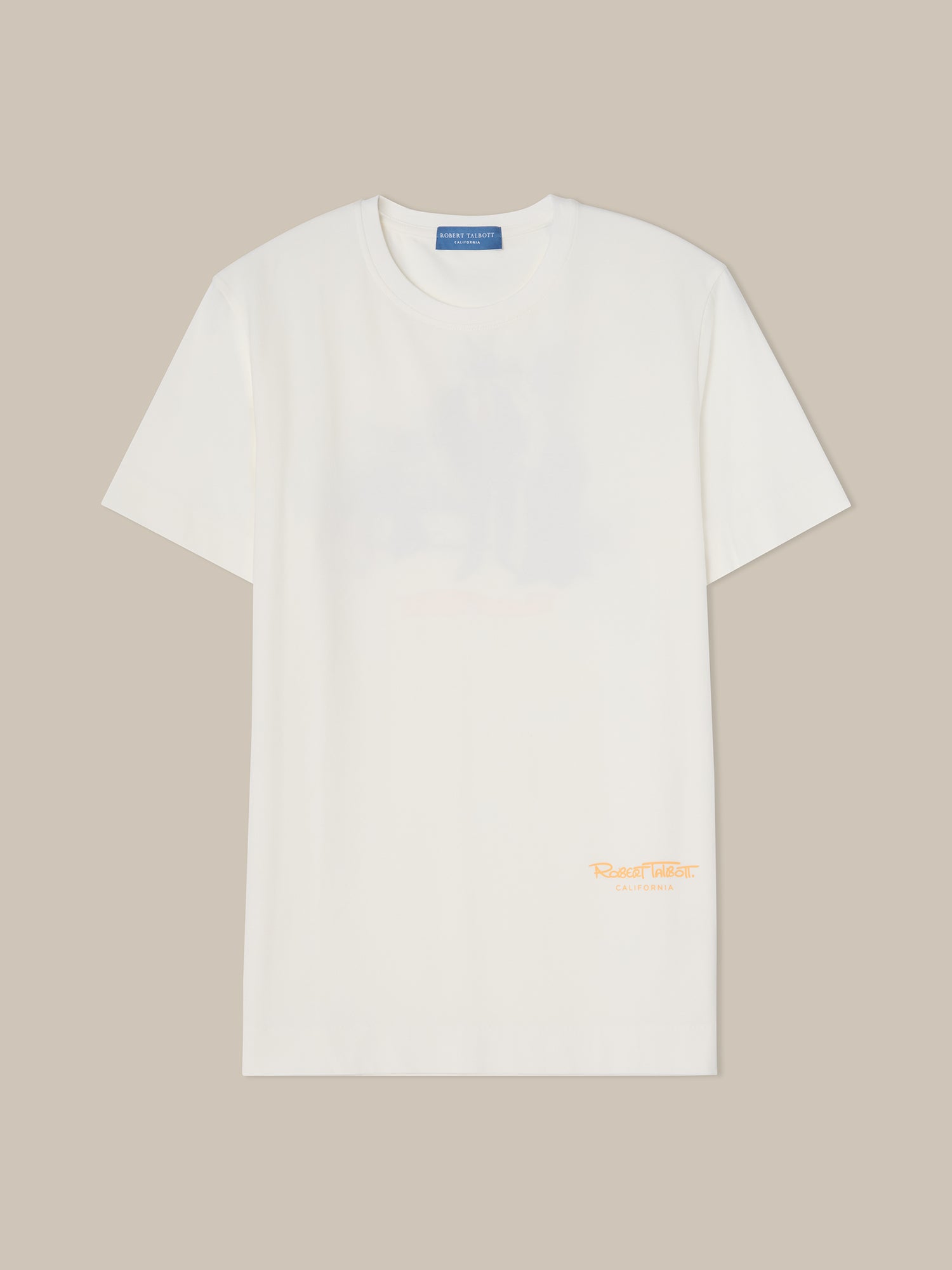 Robert Talbott Dean Tee t-shirt cotone bianca grafica