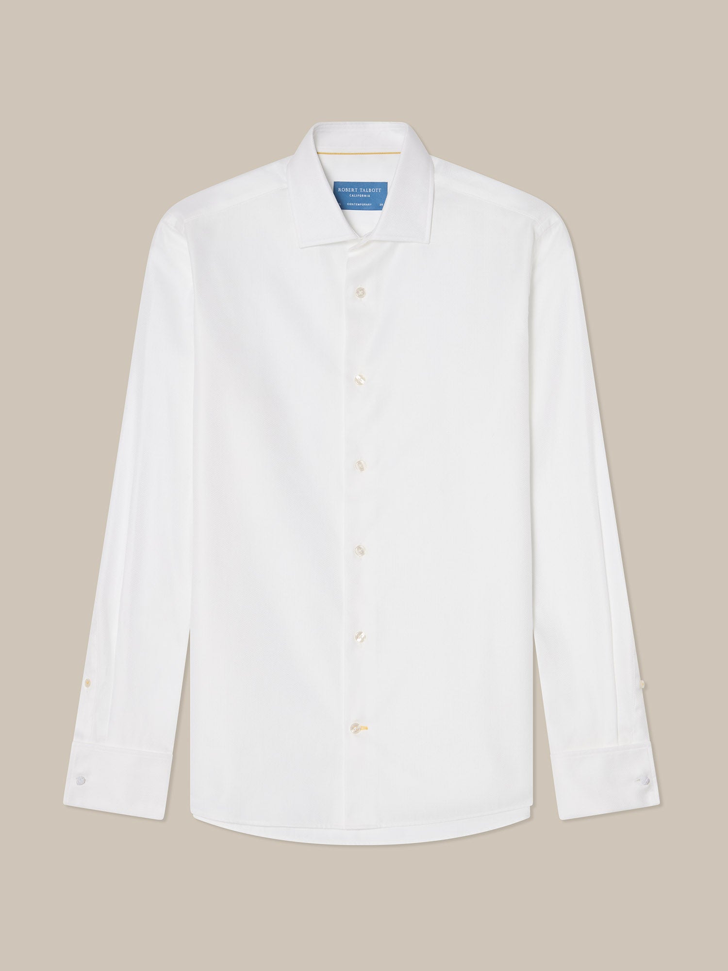 Robert Talbott Reynolds Camicia polsini White spigato