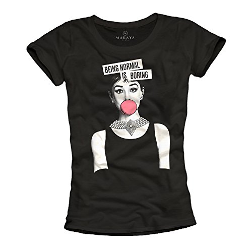 Makaya T-Shirt Donna Being Normal is Boring Maglietta M Cotone