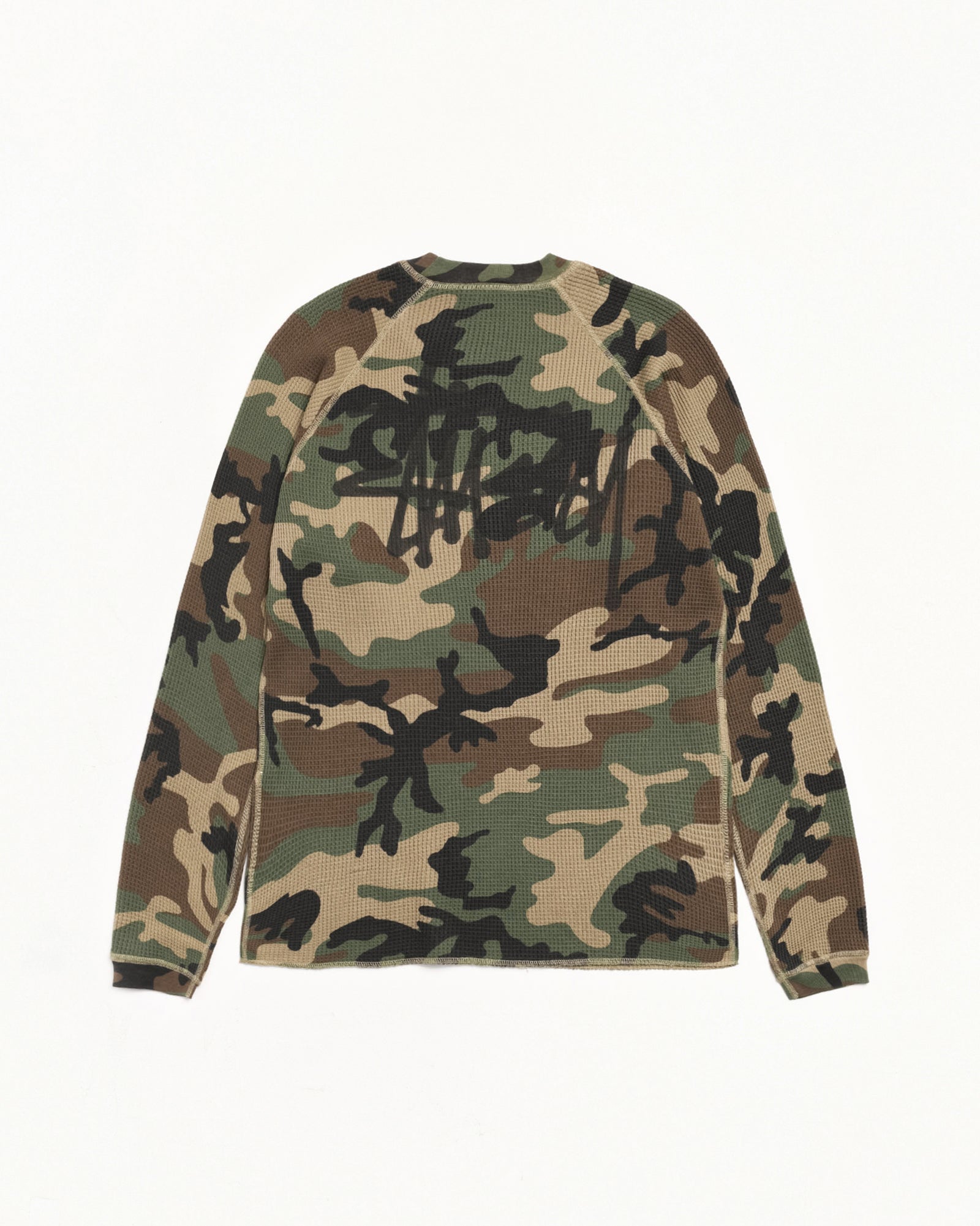 Stussy Knits Basic Stüssy Thermal maglia Woodland Camo