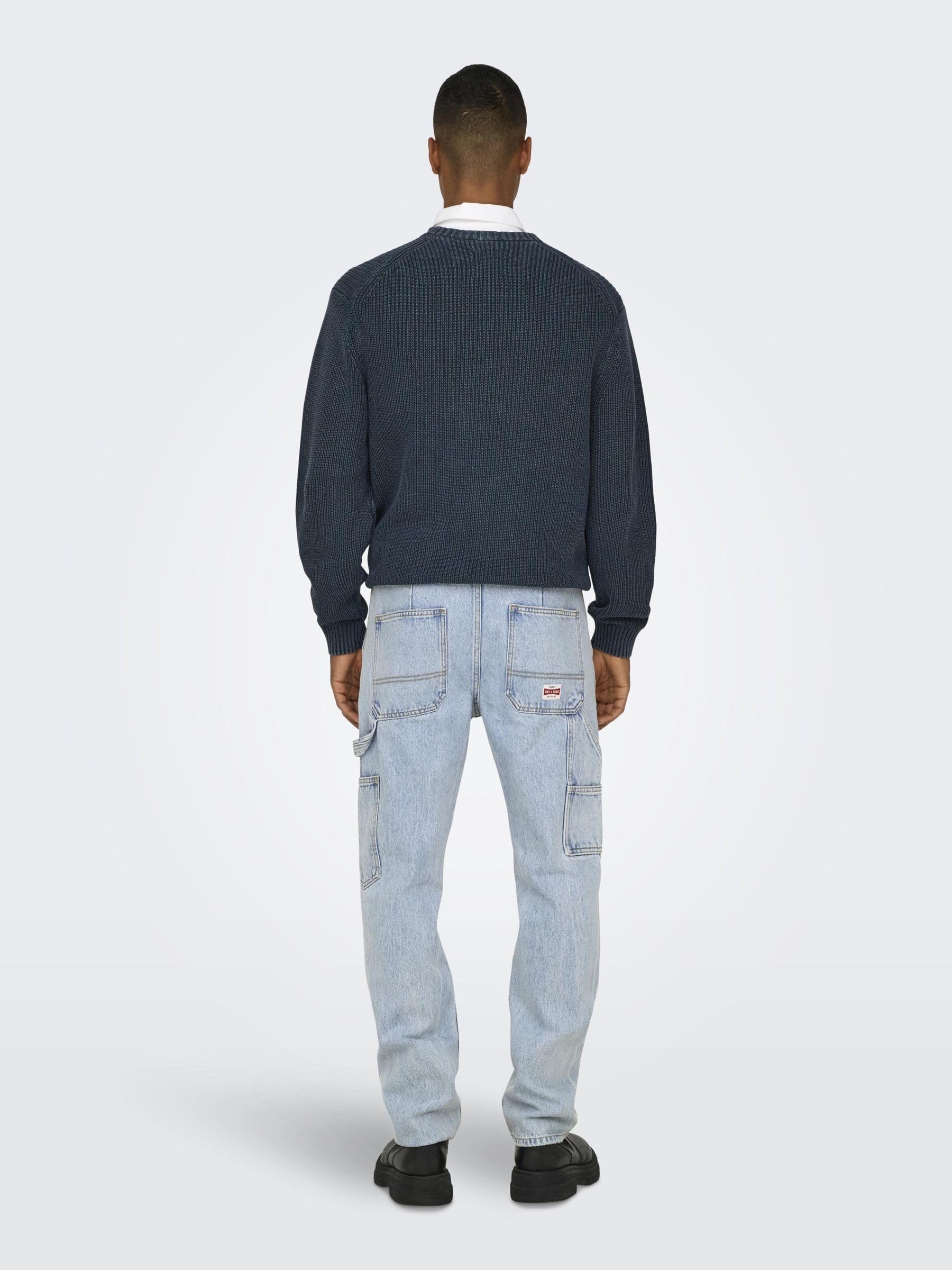 ONLY & SONS Onsedge Straight Jeans uomo 33W/32L light blue