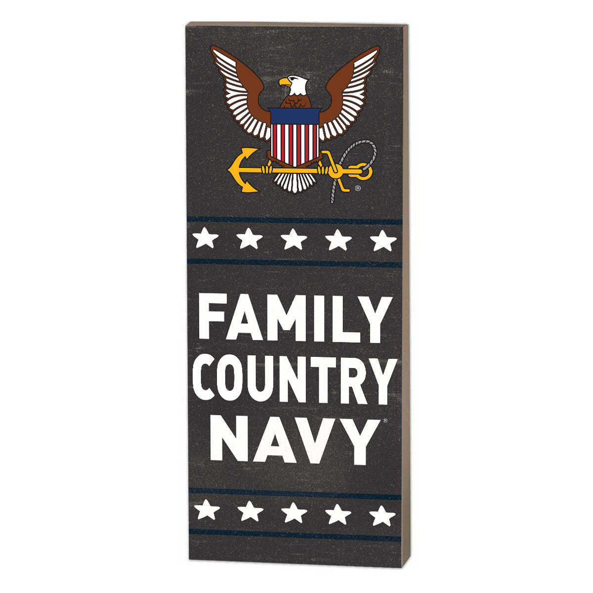 7.62 Design Home Navy Family Insegna Legno 7x18 Blu Navy