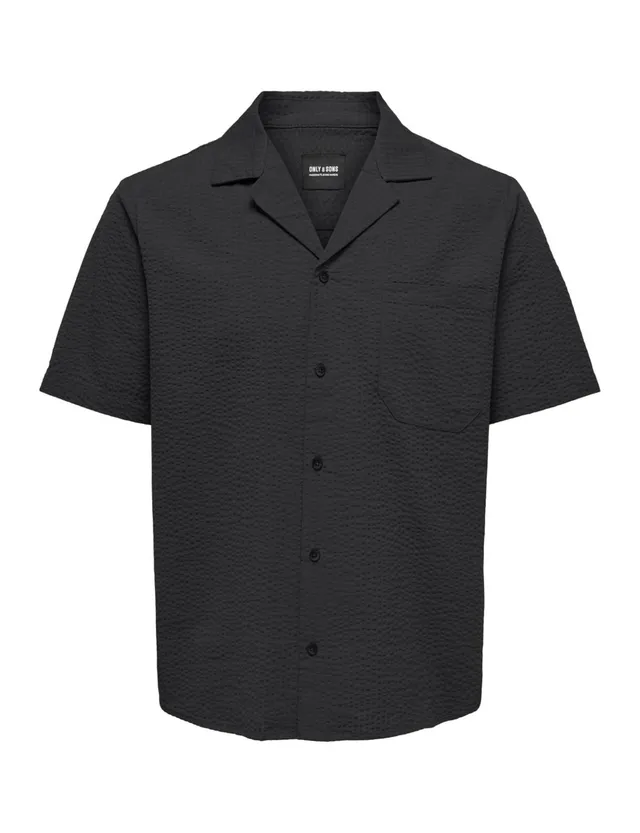 ONLY & SONS Onseye Resort Camicia Uomo Nero Cotone