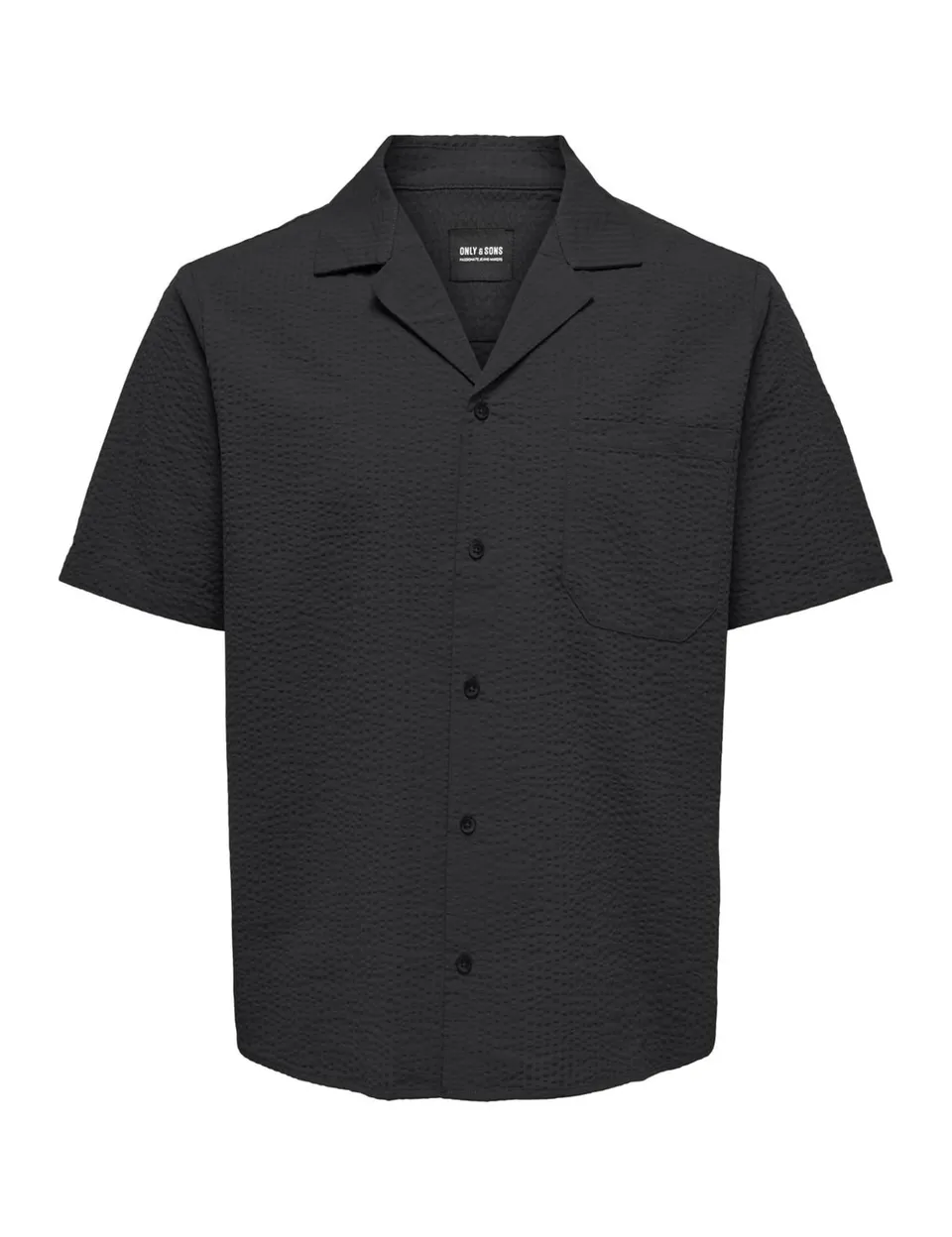 ONLY & SONS Onseye Resort Camicia Uomo Nero Cotone