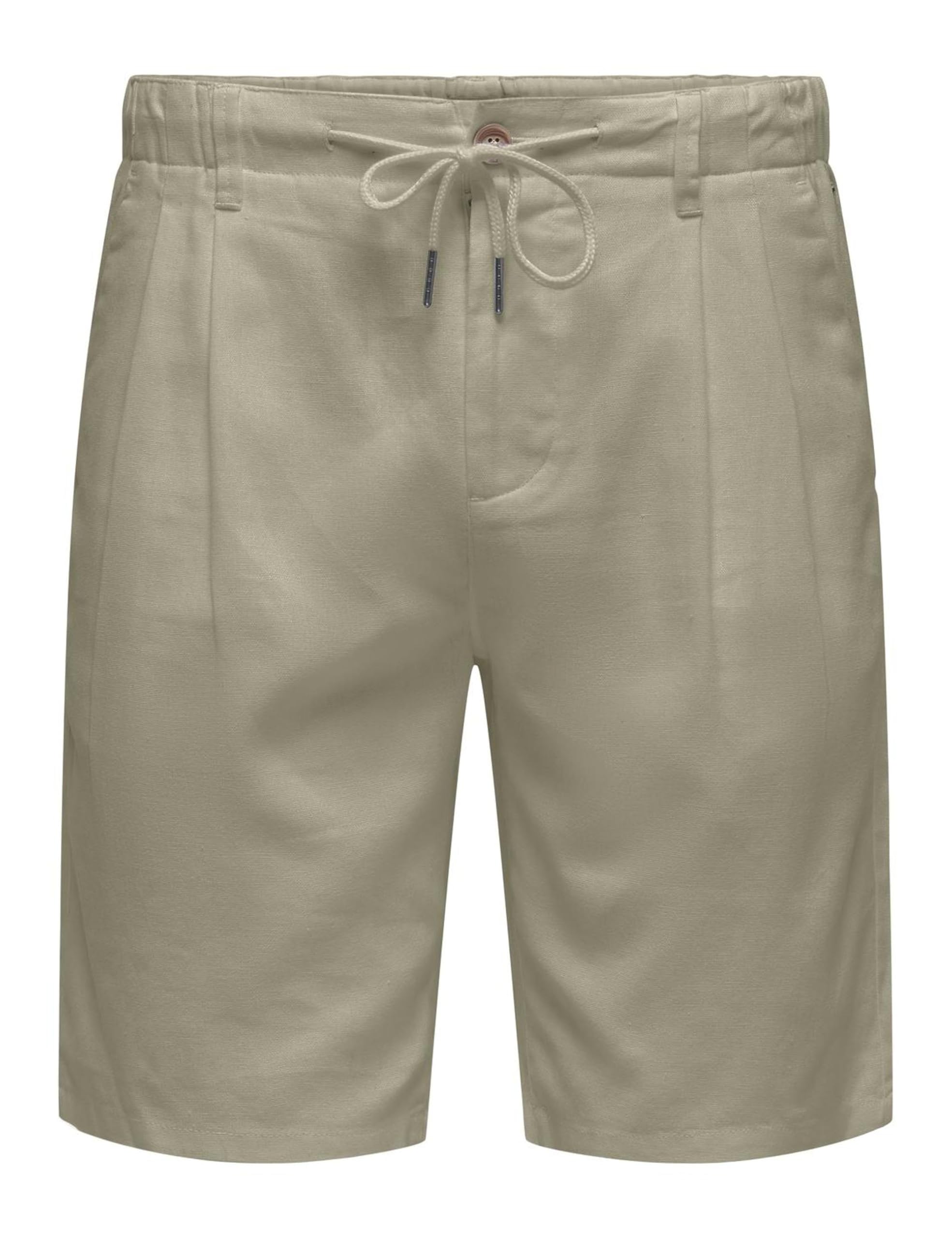 Only & Sons Onsleo Linen Mix 0048 Shorts Uomo Bianco Lino