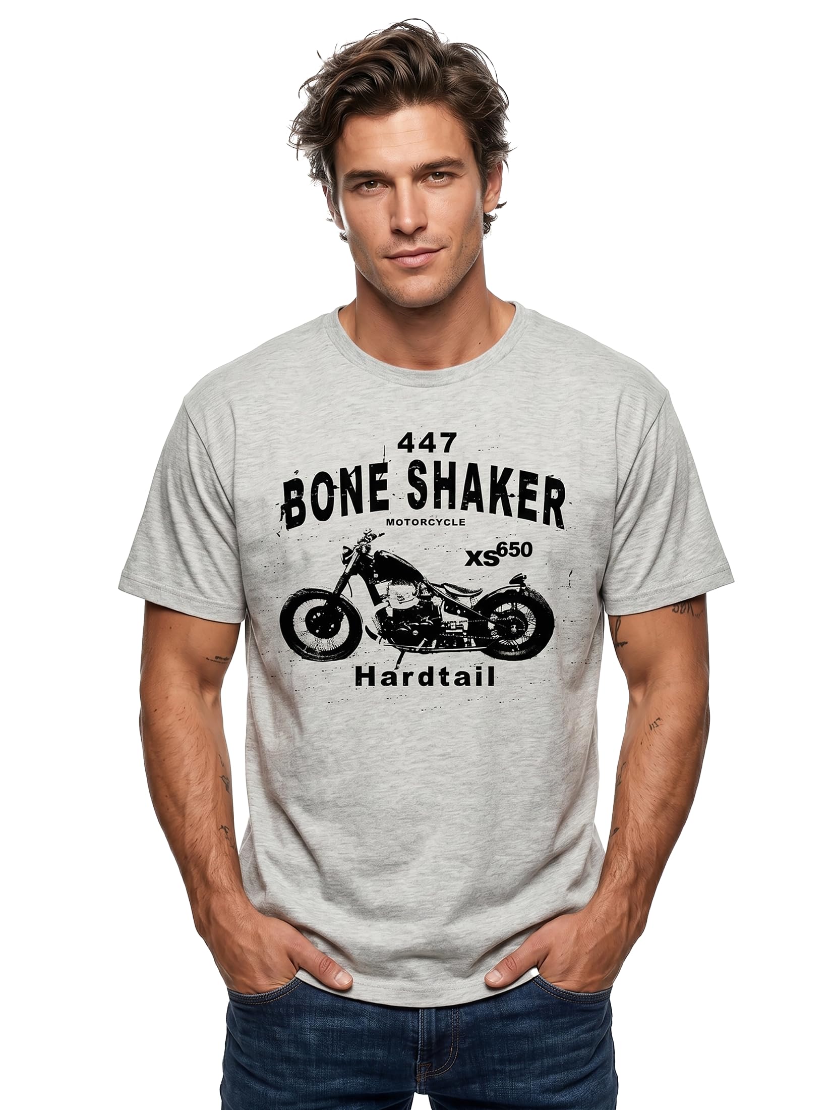 MAKAYA Bobber XS650 T-Shirt Moto Uomo L Biker