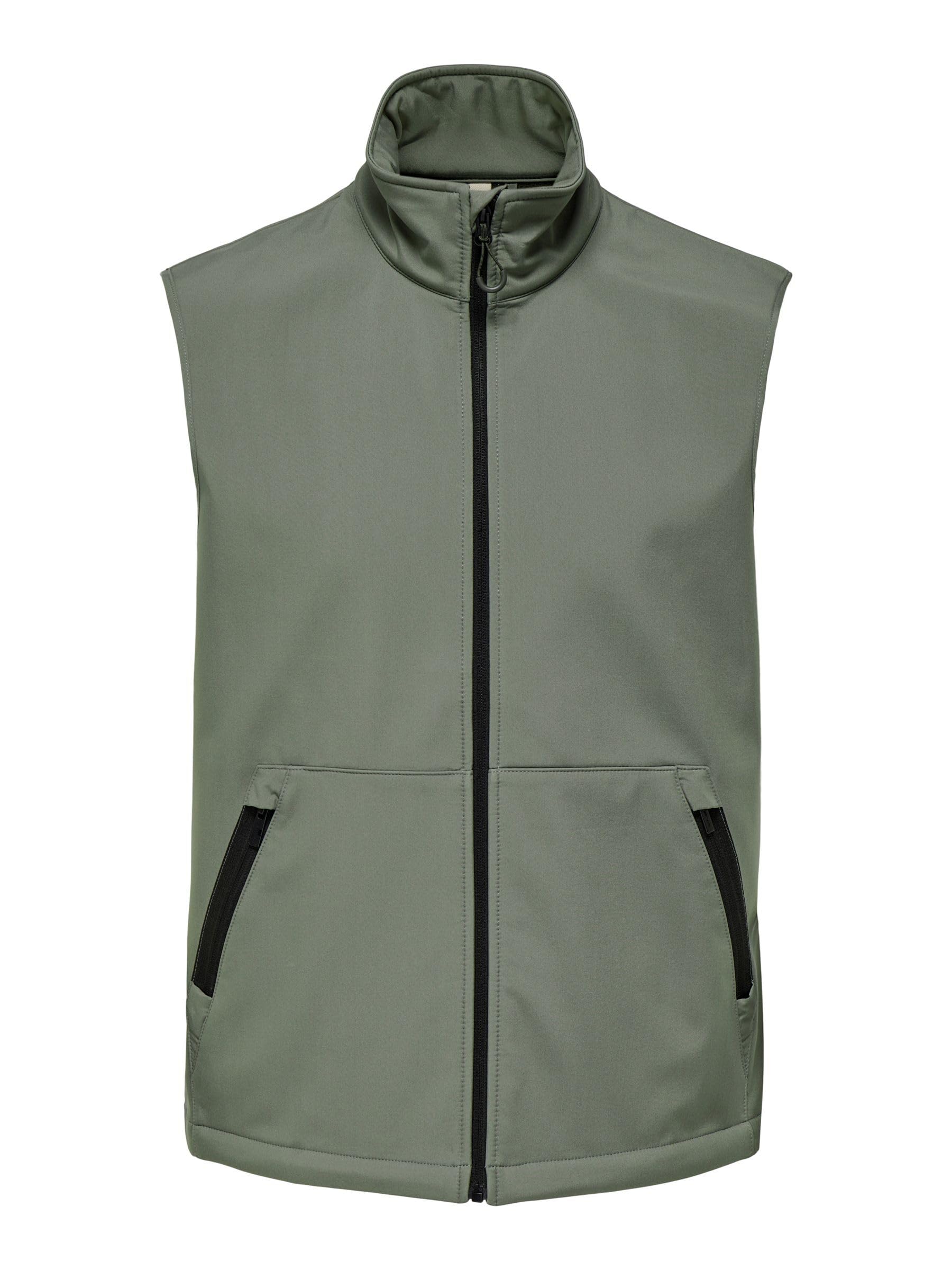 ONLY & SONS Onsbowie Life Gilet Grigio XL Uomo Smanicato