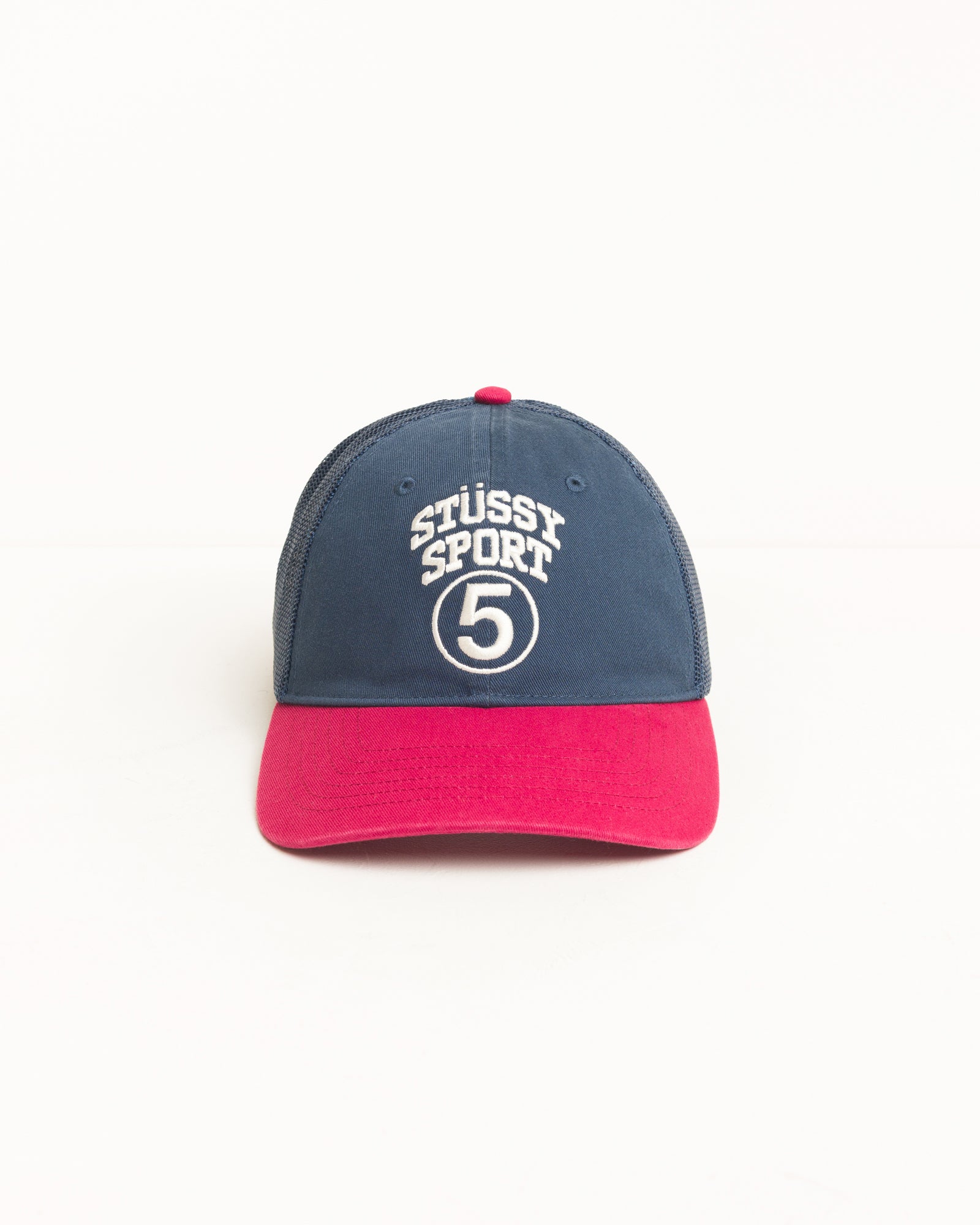 Stussy Sport 5 Trucker Berretto Navy cotone rete