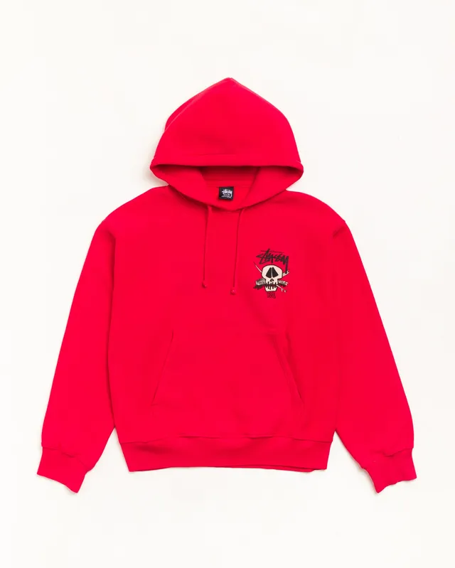 Stussy Fresh Foils Hoodie felpa rossa cotone