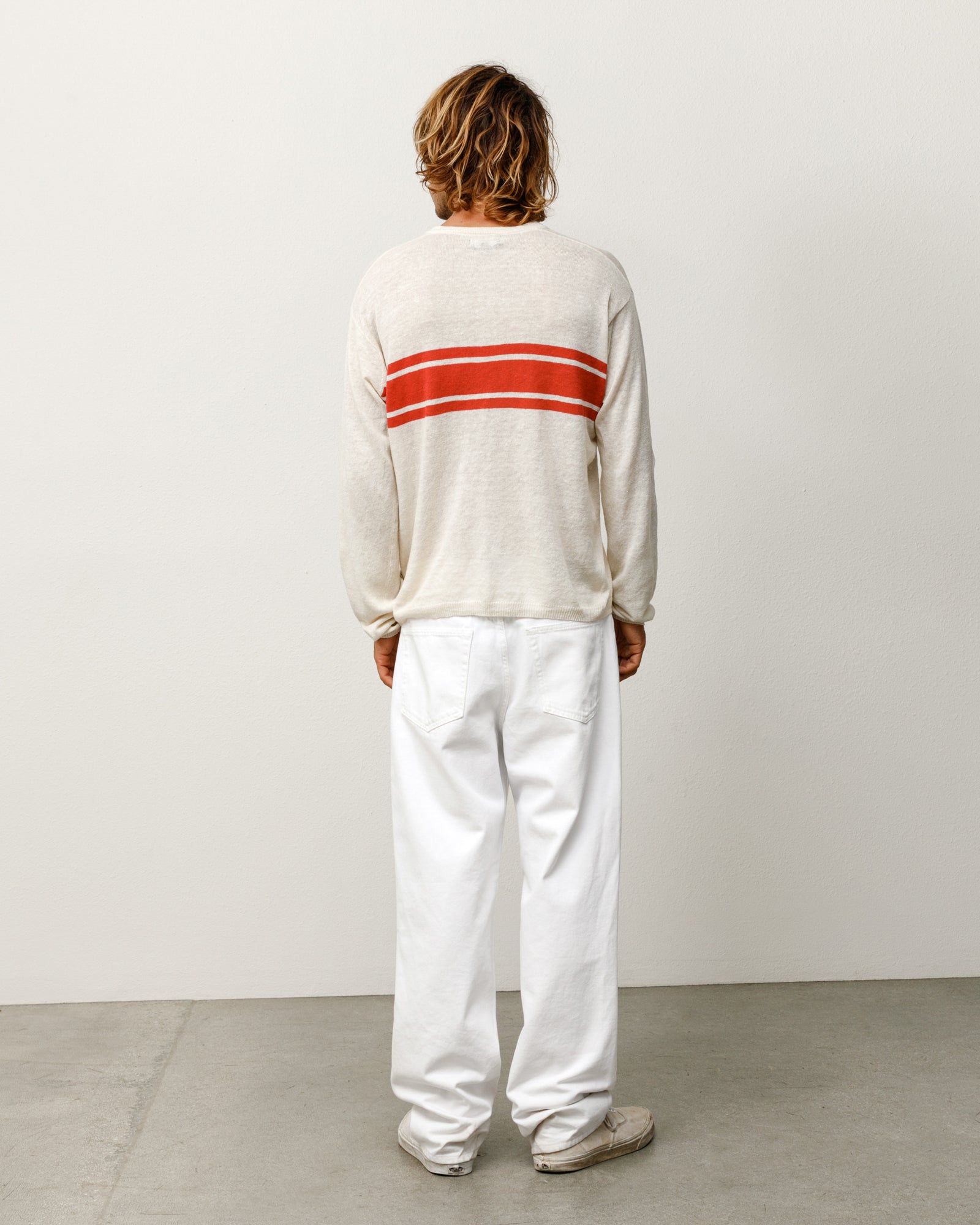 Stussy Lightweight Striped Sweater maglione Bone