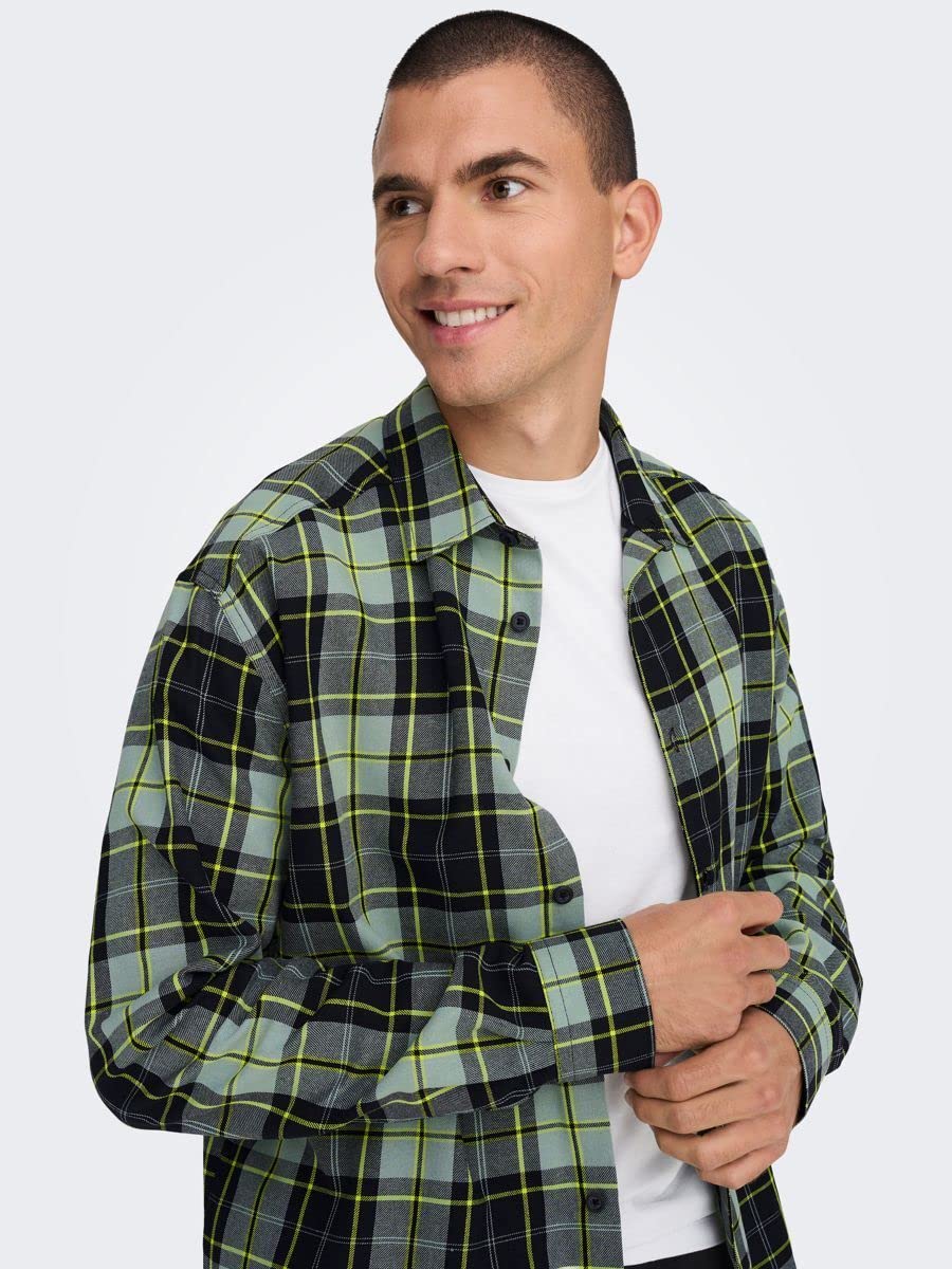 ONLY & SONS Yox Life Camicia Uomo XL a Quadri