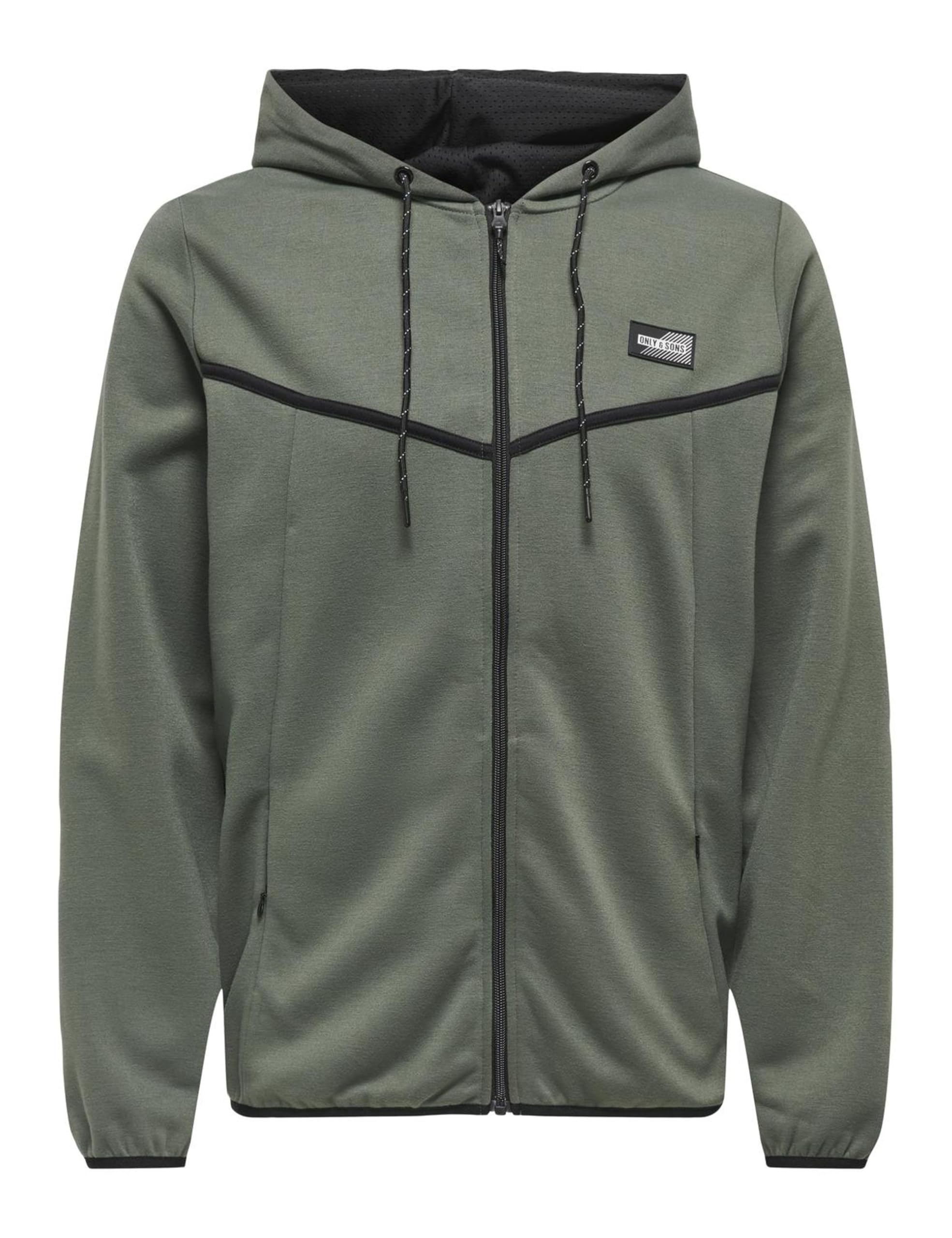 ONLY & SONS Onsliam Reg Felpa con Cappuccio Grigio Melange XS