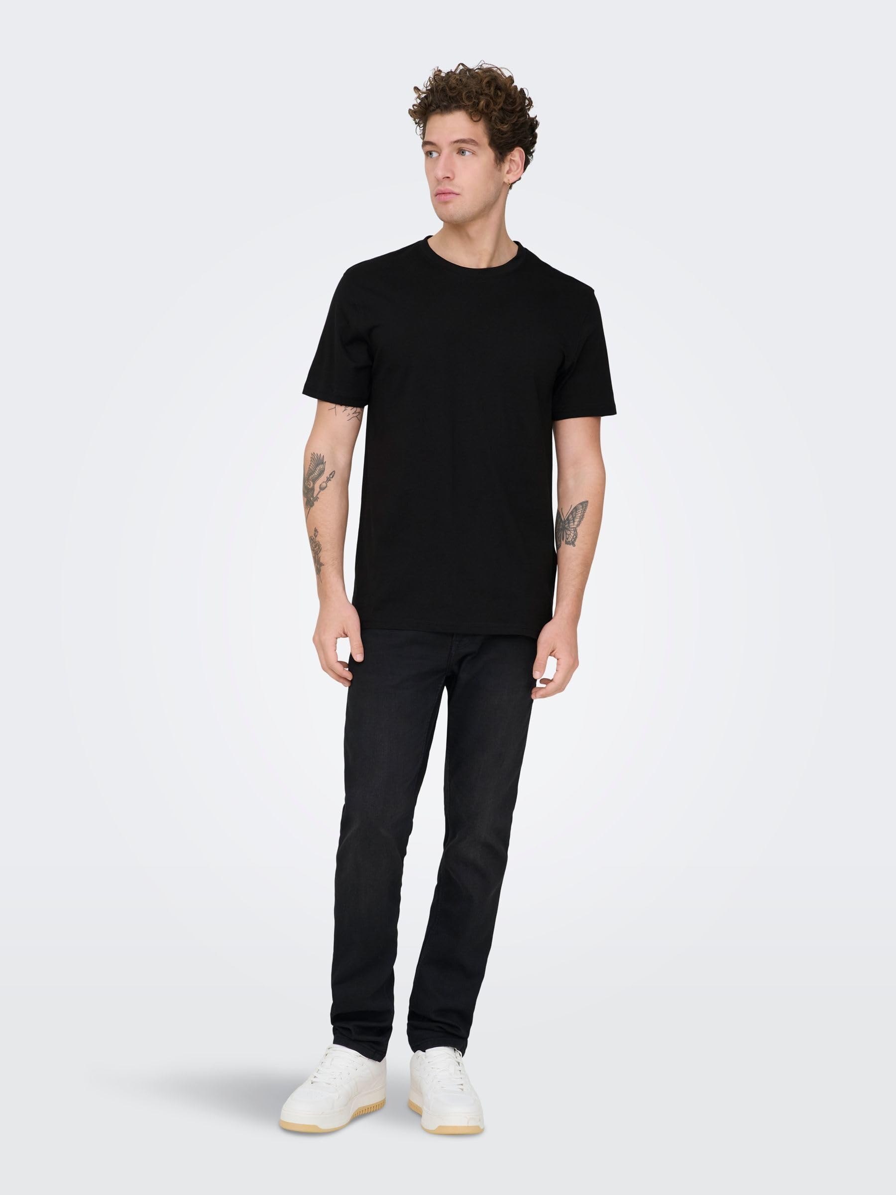 ONLY & SONS O-Neck T-Shirt Uomo Girocollo Basica