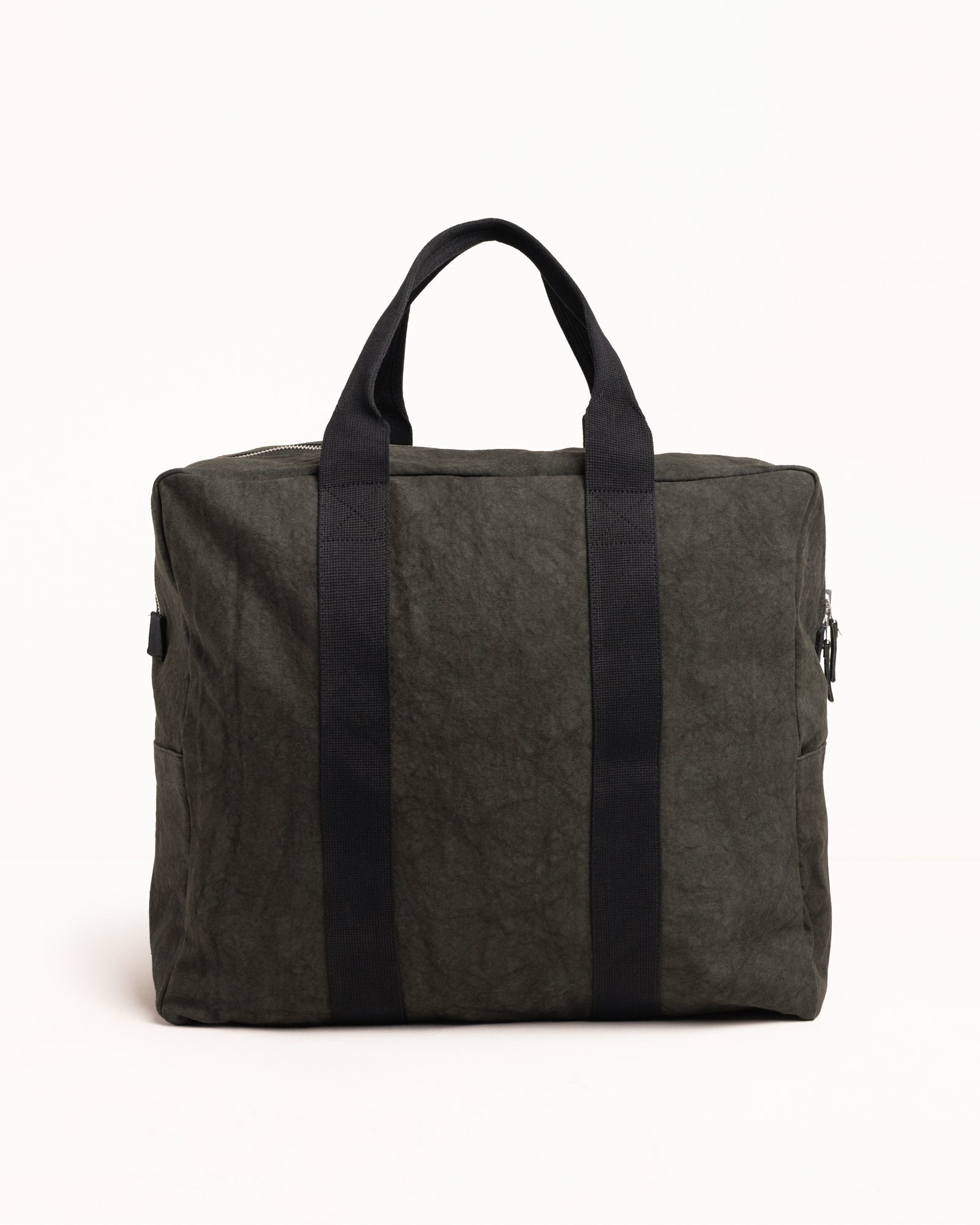 Stussy Canvas Flight borsa washed black cotone