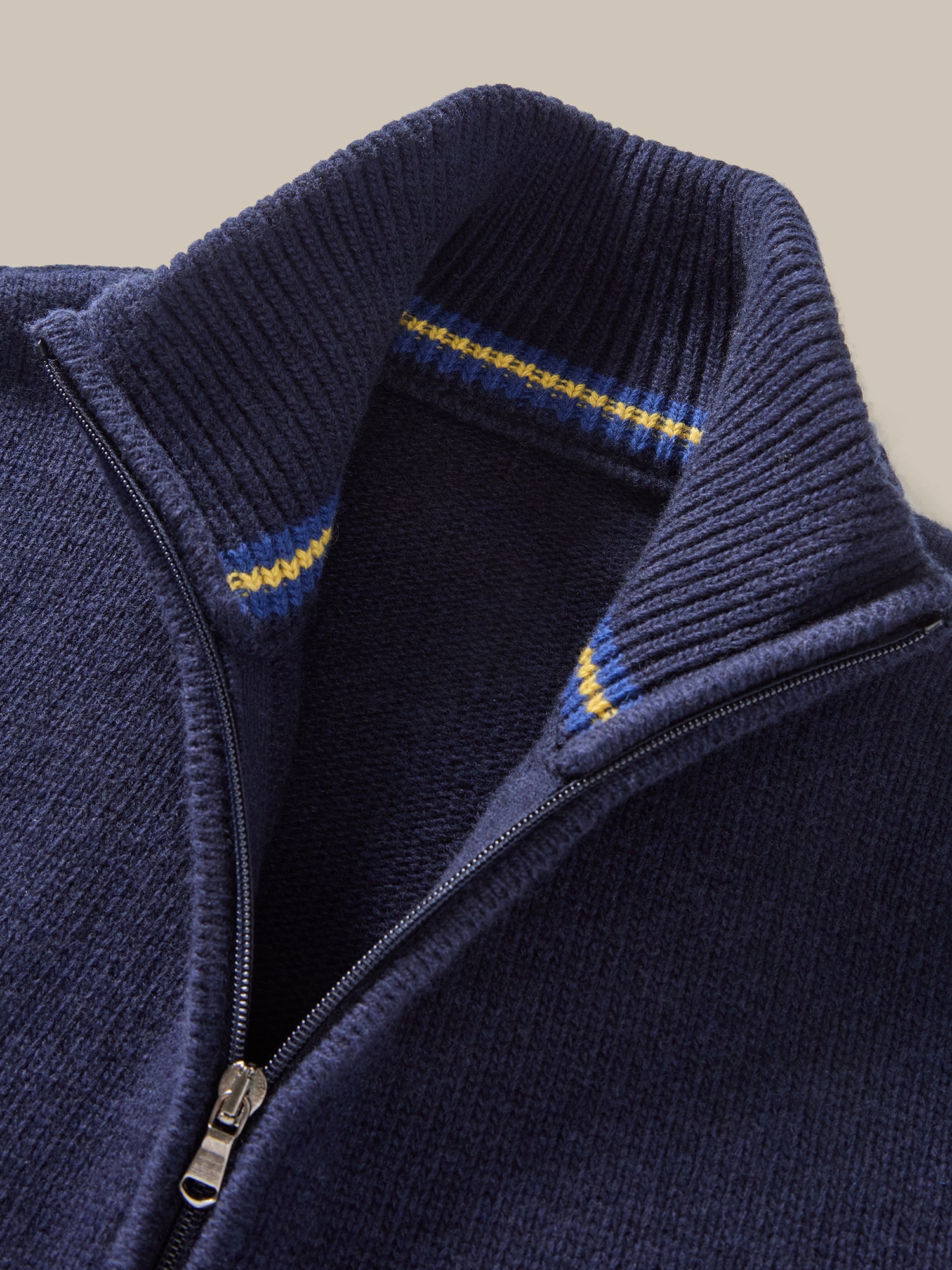 Robert Talbott Graham Full Zip maglione navy cashmere